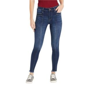 KanCan Skinny High Rise Front Seam Jean Size 29 x 28 Stretch Raw Hem Maurices